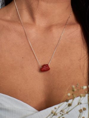 COLLAR DE CORNALINA EN PLATA